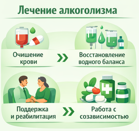 лечение алкоголизма в Асино этапы